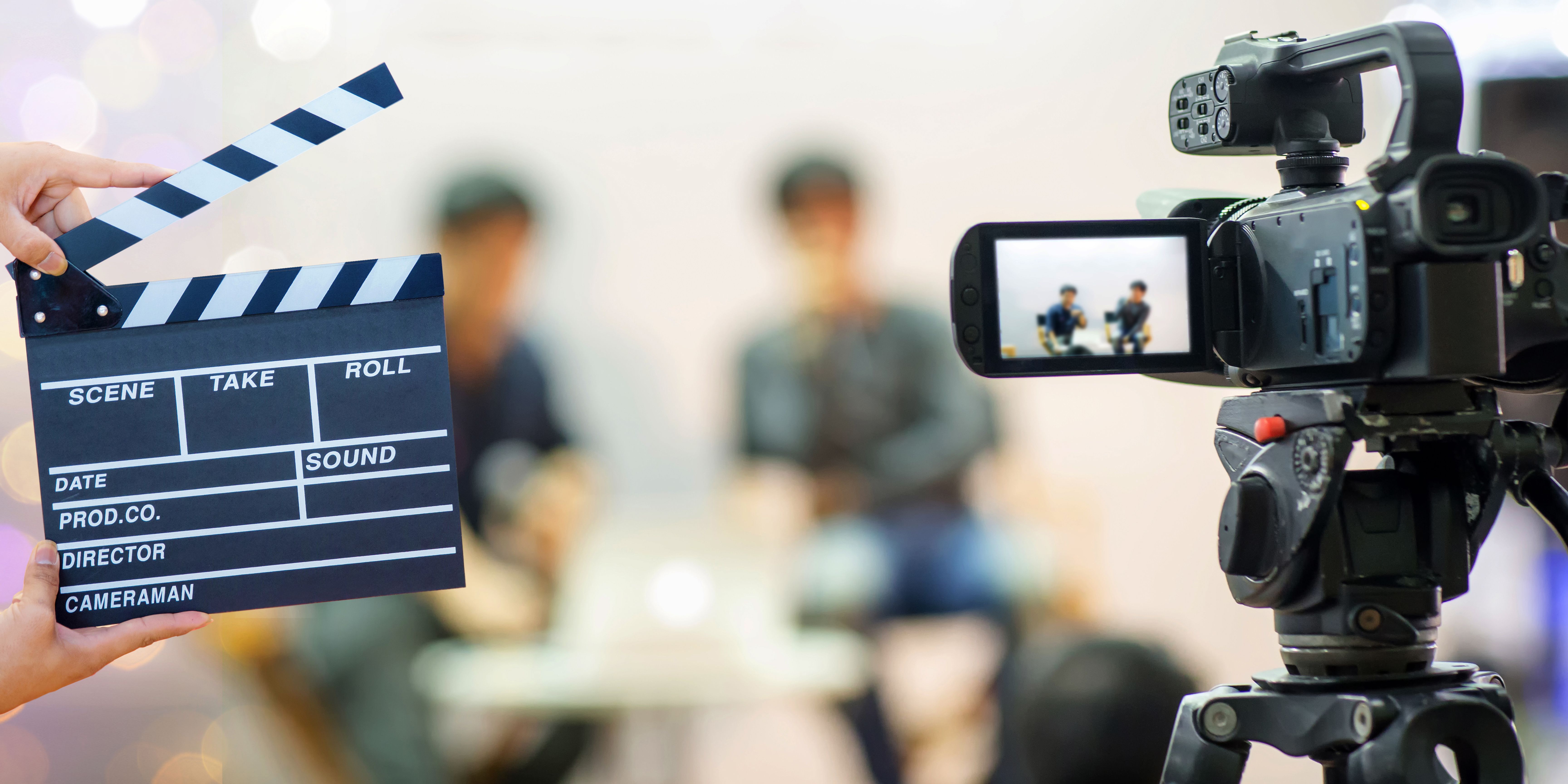 Filming Banner Stock Image