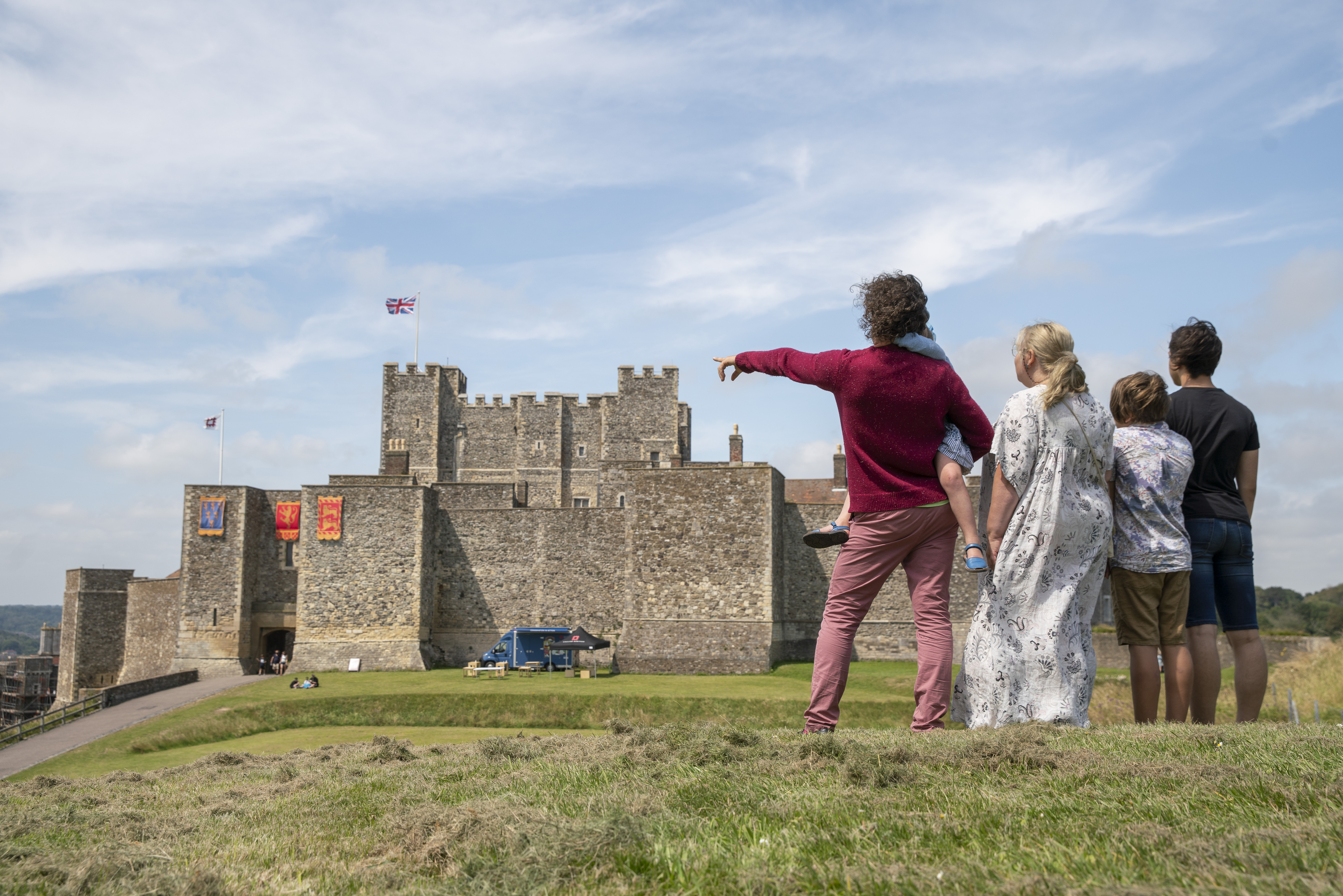 Dover Castle People Outside EH59520