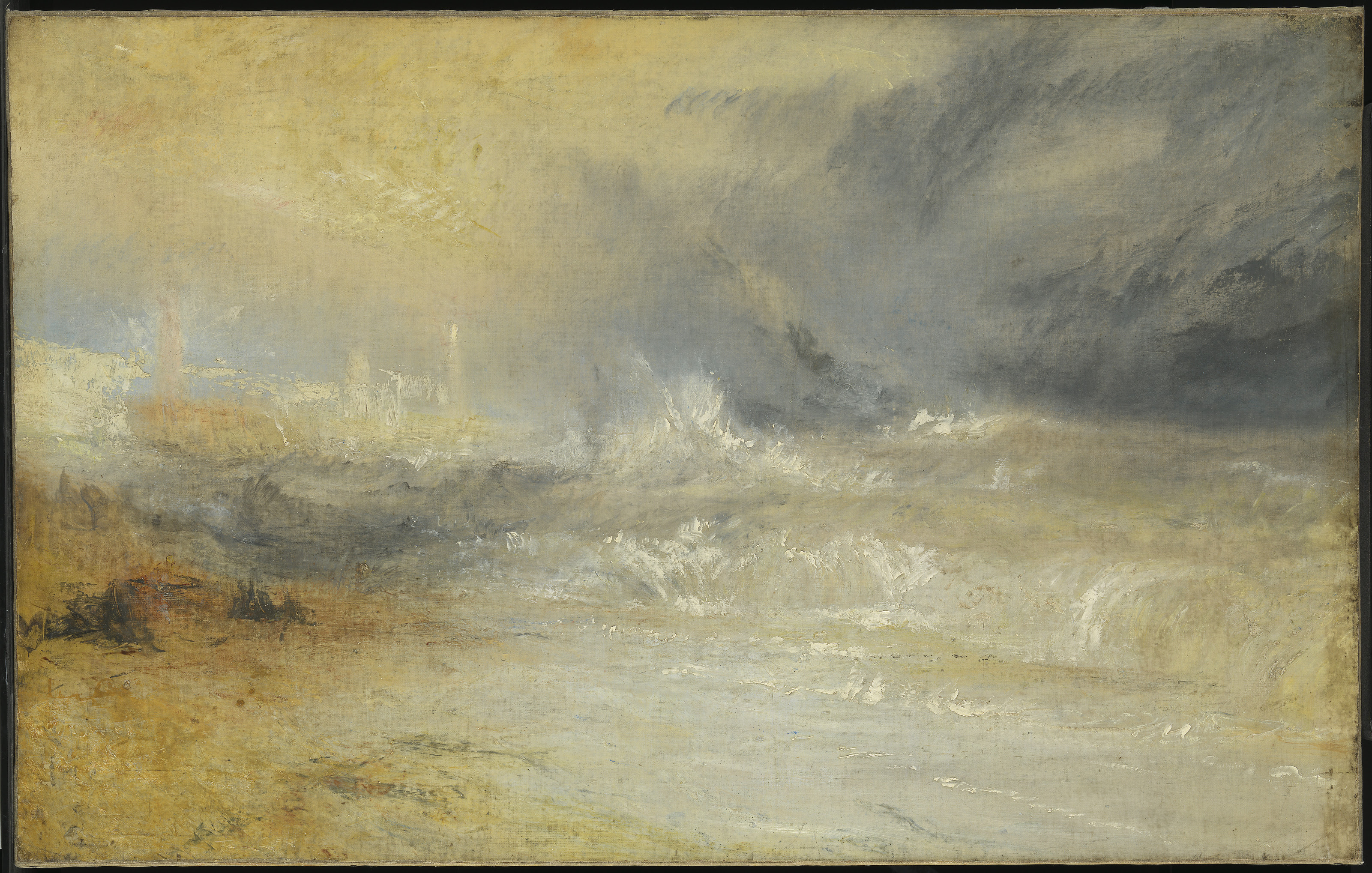 Waves Breaking On A Lee Shore At Margate