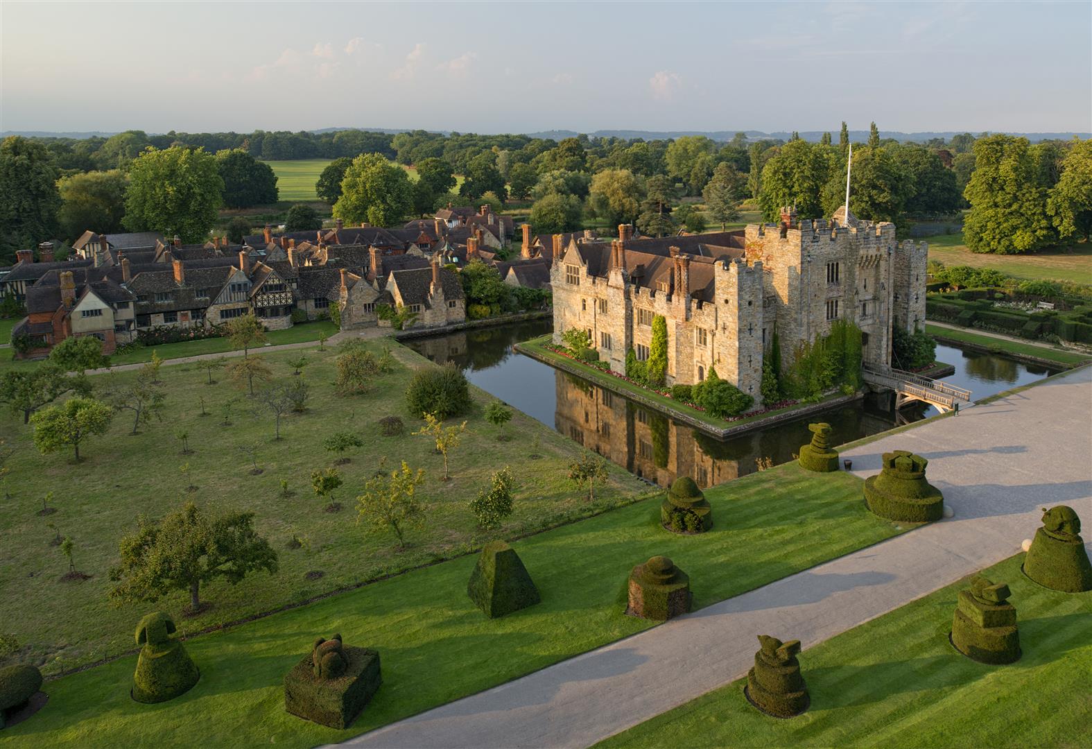 Hever Castle aerial view