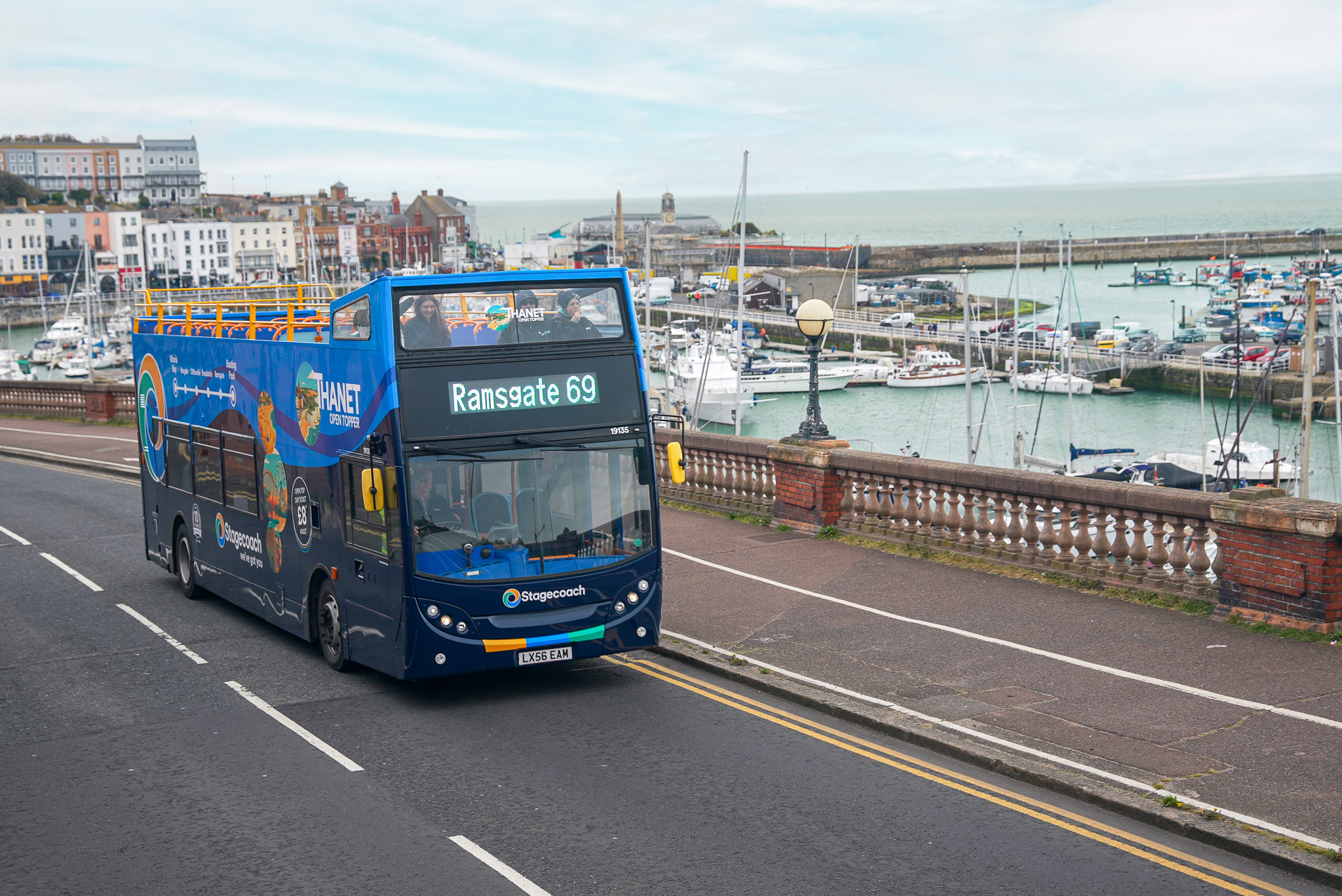 Thanet Open Top bus at Ramsgate Royal Harbour