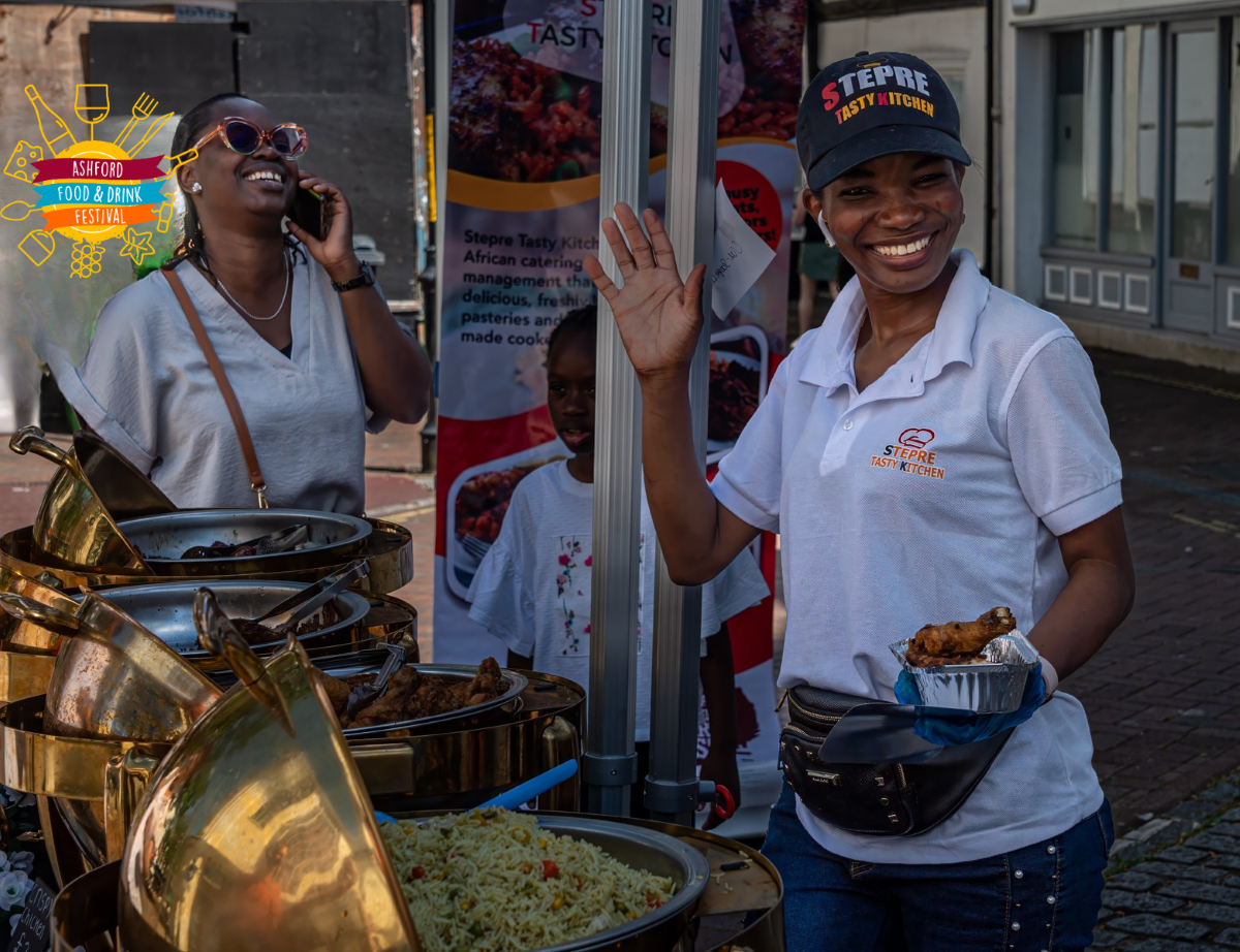 Food being served at the Ashford Food and Drink Festival