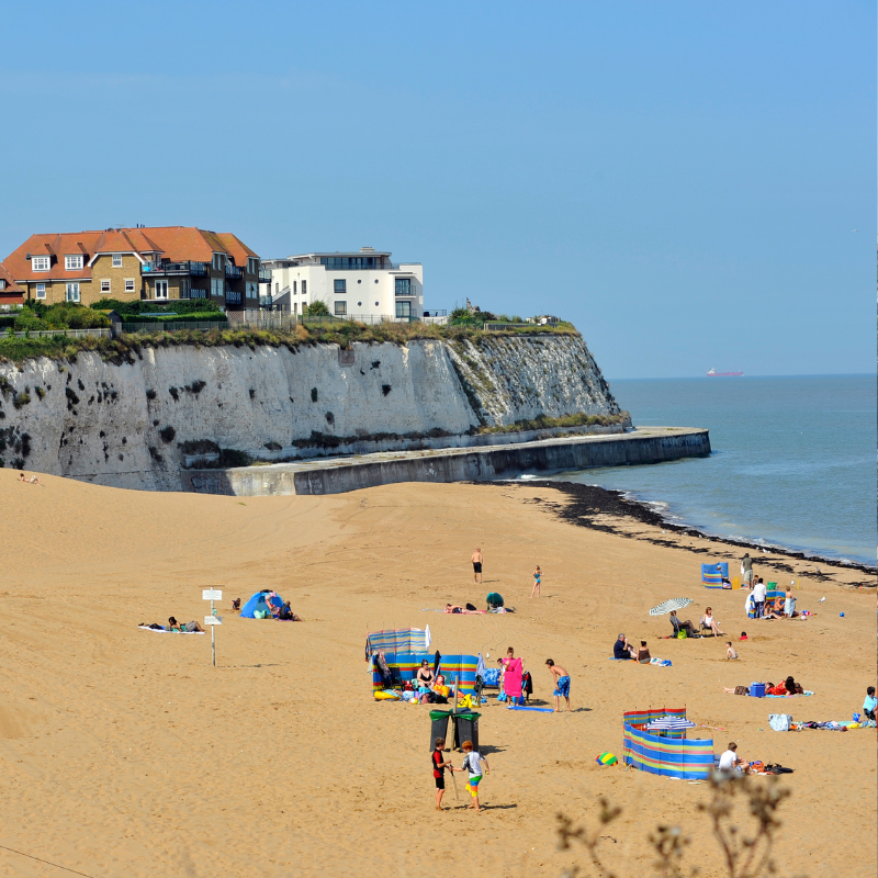 Joss Bay beach in summer