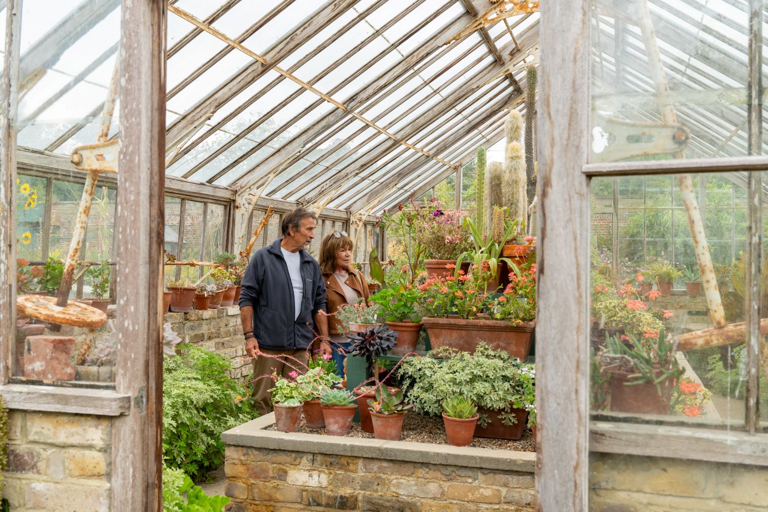 Couple in the green house at Quex Gardens