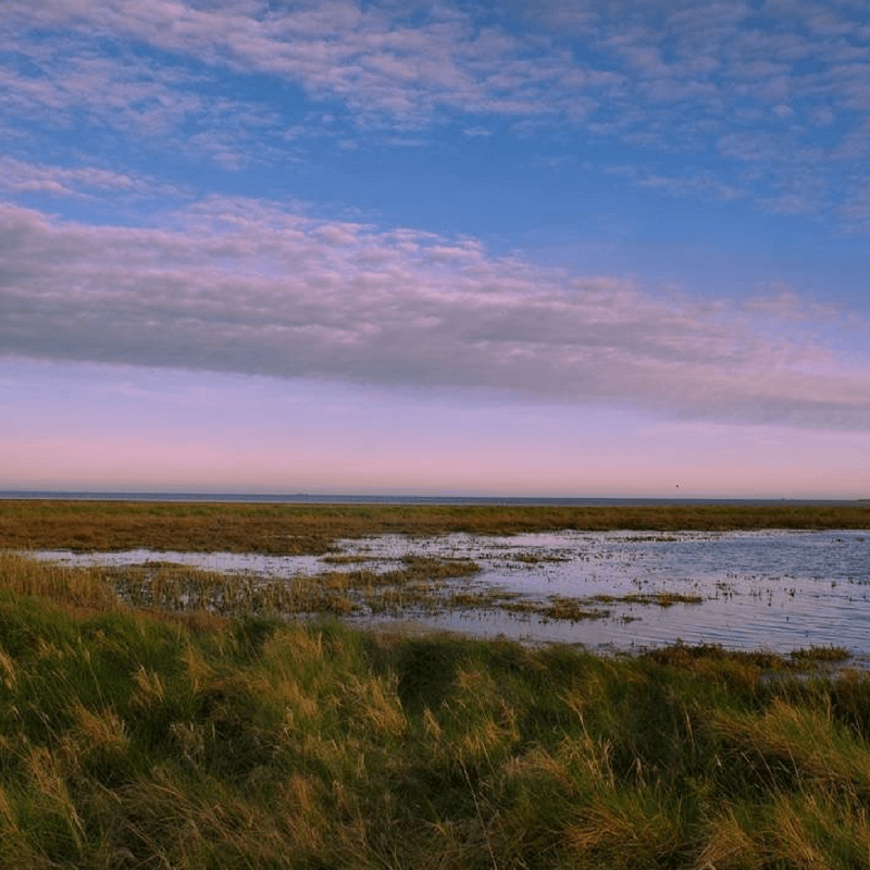 Pink skies over Pegwell Bay