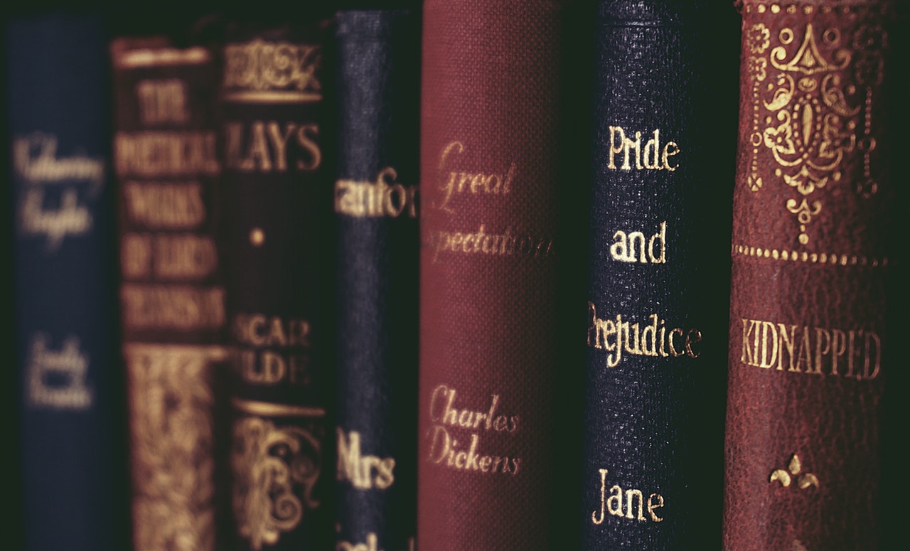 Close Up Of Books On Shelf 1560093