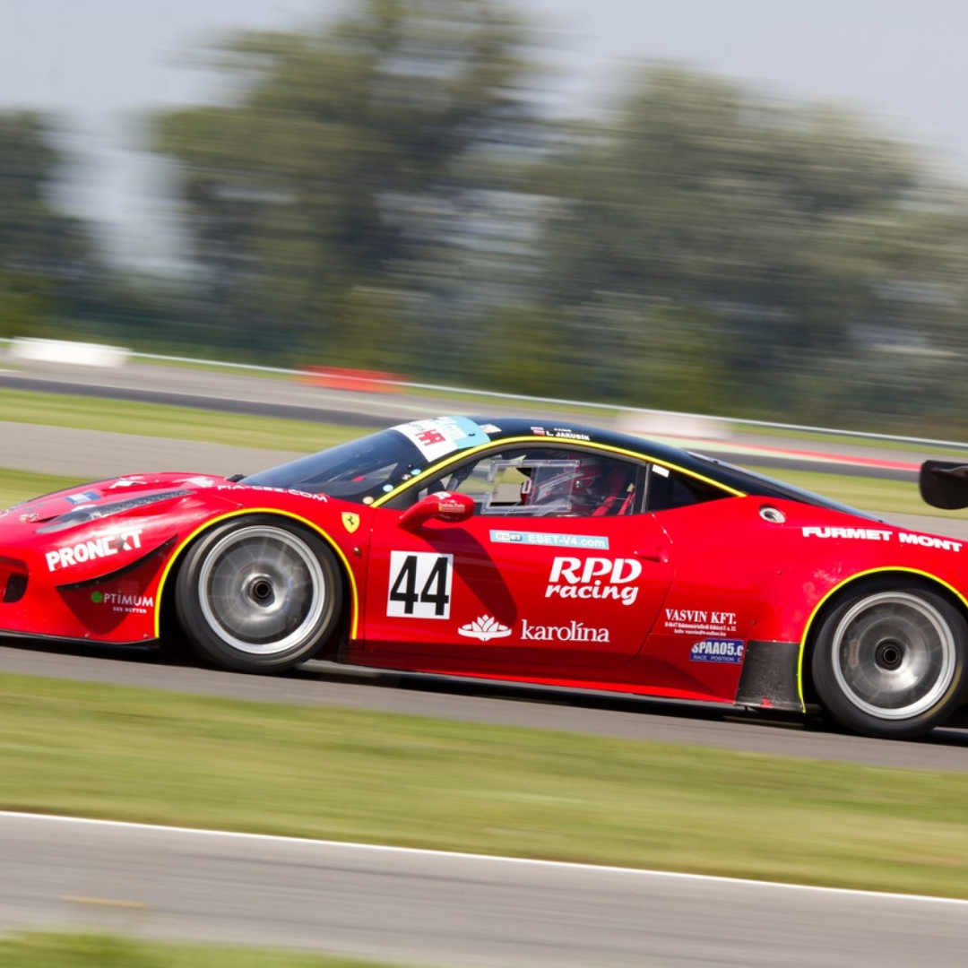 Car on race track