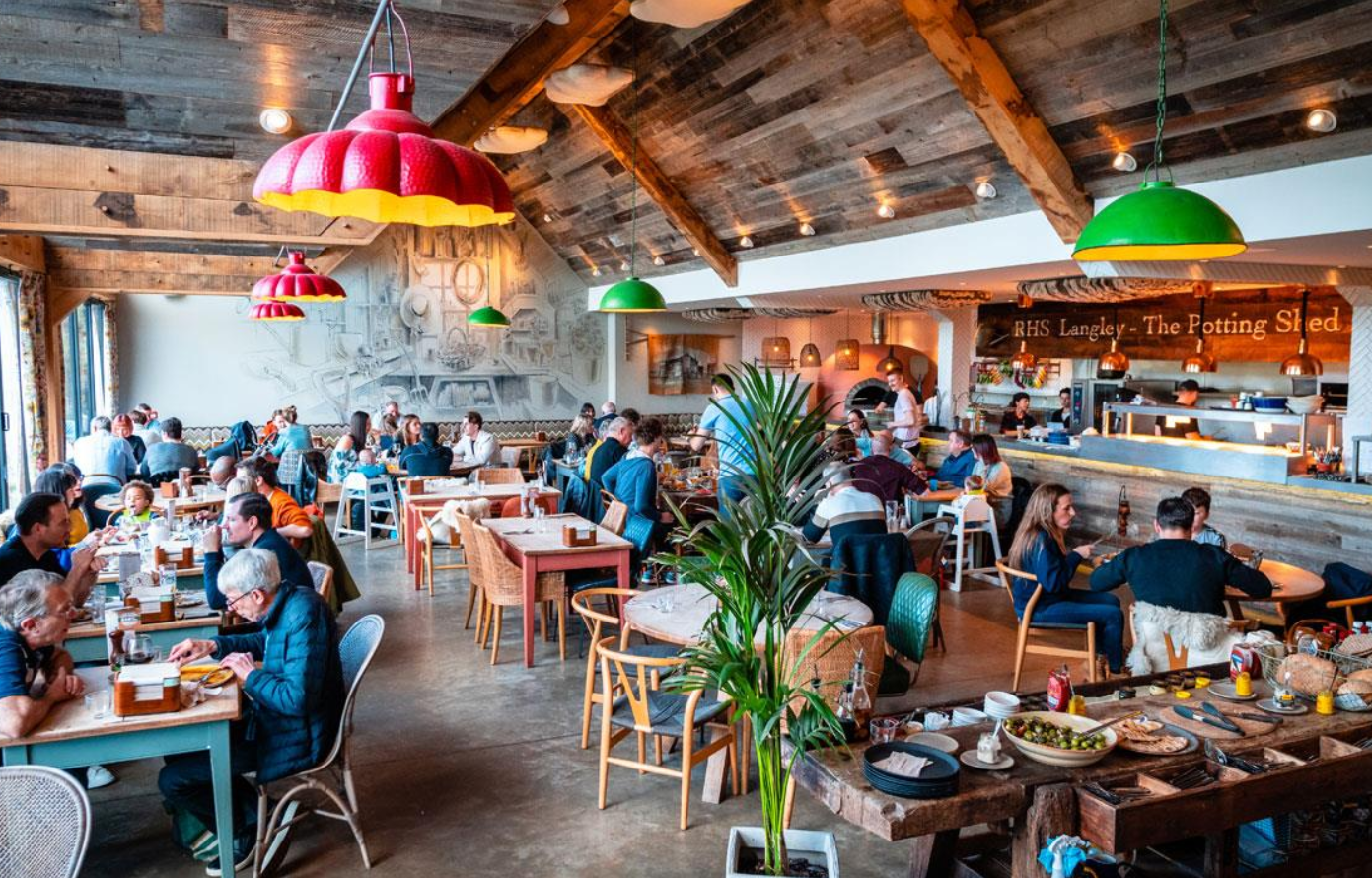 The Potting Shed, Langley, Inside colourful interior