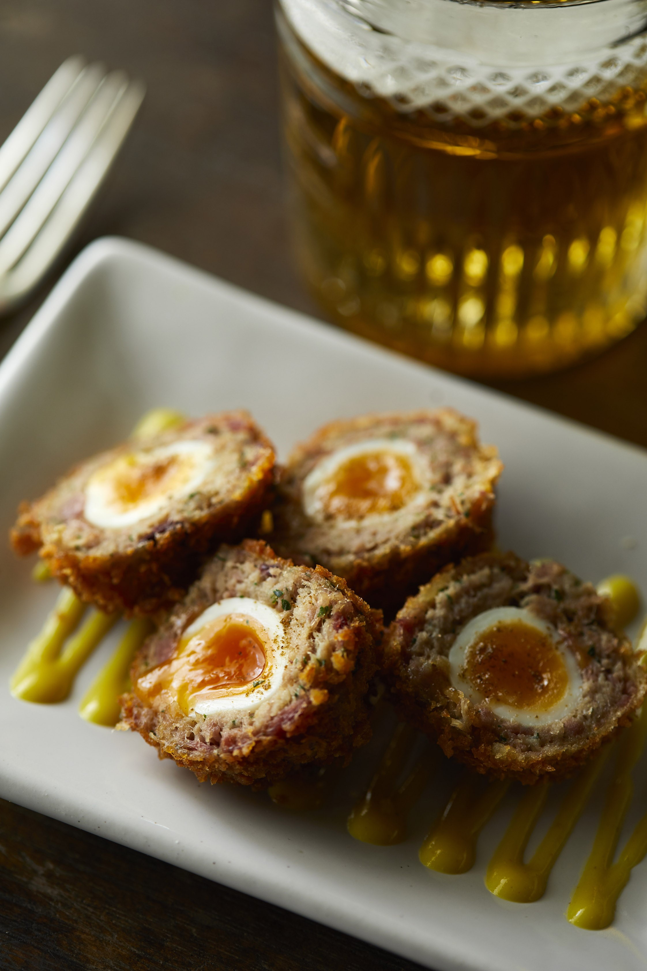 Scotch eggs at The Pig at Bridge Place