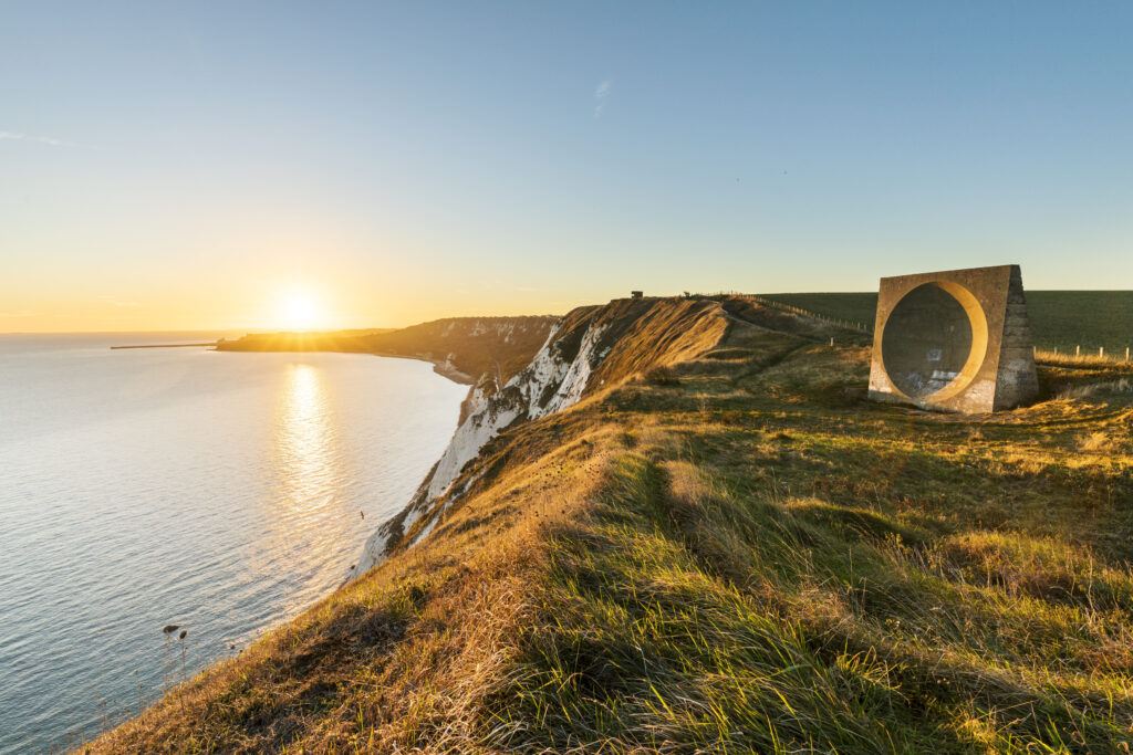 Sound Mirror and sea views from the top of Abbotts Clif